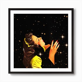 First Kiss Square Art Print