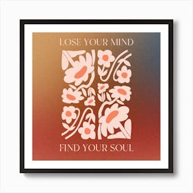 Lose Your Mind Retro Art Print Art Print