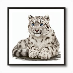 Snow Leopard Art Print