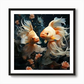 Two Betta Fish 1 Art Print