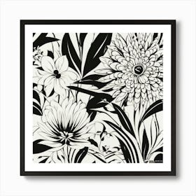 Black and White Abstract Art 131 Art Print