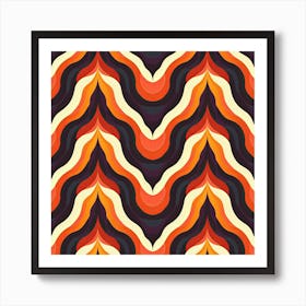 Groovy Retro Pattern Art Print