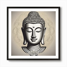 Buddha Head Art Print