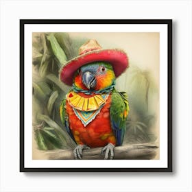 Mexican Parrot 1 Art Print
