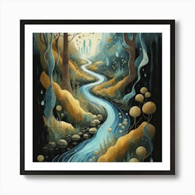 River In The Woods 2 Art Print