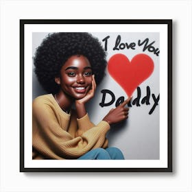 I Love You Daddy 3 Art Print