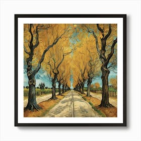 Avenue Of Trees Painting Vincent Van Gogh Art Art Print Art Print