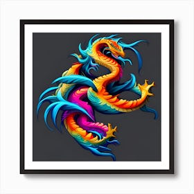 Colorful Dragon Art Print