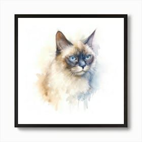 Chinese Li Hua Cat Portrait 1 Art Print