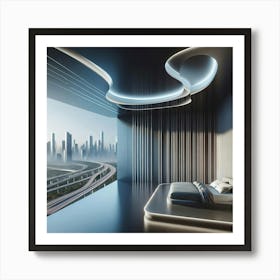 Futuristic Bedroom Art Print