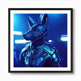 Futuristic Fox 2 Art Print