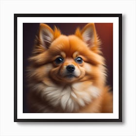 Pomeranian Portrait Art Print