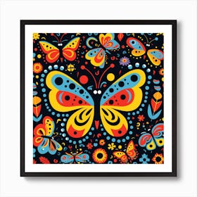 Colorful Butterflies 5 Art Print