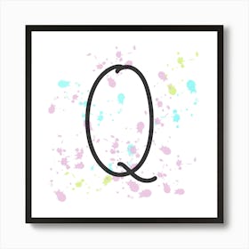 Name Initials Name Initials Letter Q Art Print