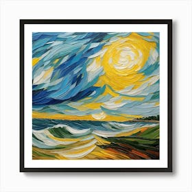 Sunset At The Beach Art Print