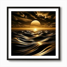 Sunset Over The Ocean 271 Art Print