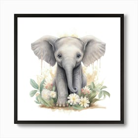 Elephant In The Grass Affiche