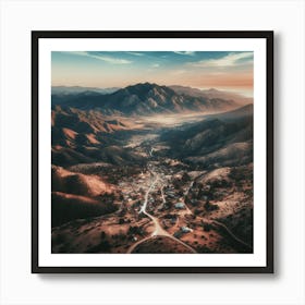 Sunset In The Desert Art Print