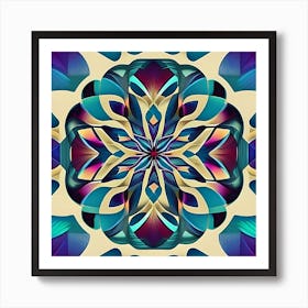 Abstract Fractal Mandala Art Print