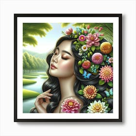 Flower Girl Art Print