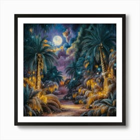 moonlit oasis 5 Art Print