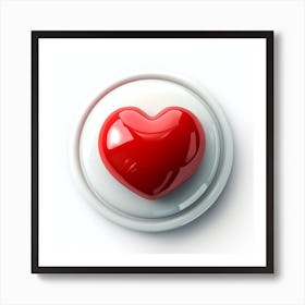 Heart Button 2 Art Print