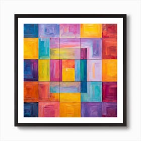 Abstract Squares Art Print