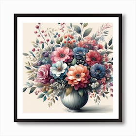 Vase with Flowers 1 Art Print