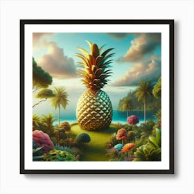 Pineapple In The Garden Art Print