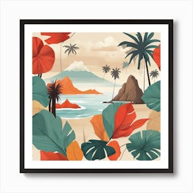 Tropical Background Art Print