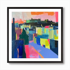 Abstract Travel Collection Edinburgh Scotland 2 Art Print