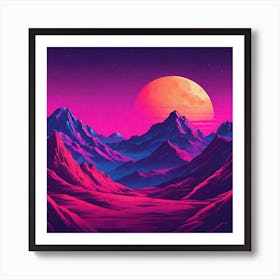 Psychedelic Landscape Art Print