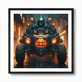 Pumpkin Car (Cyberpunk11) Art Print