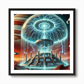 A Sci Fi Depiction Of The Electric Veil Generator Art Print