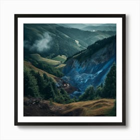 Blue Valley Art Print