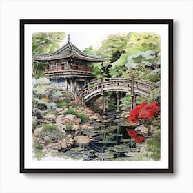 Japanese Gardens 1 Art Print