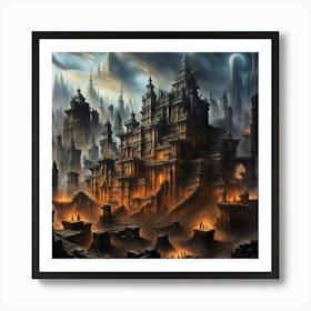 Dark Fantasy City 1 Art Print