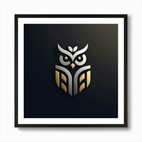 Owl Logo Design 2 Art Print