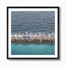 Italian Shades Of Blue Square Art Print