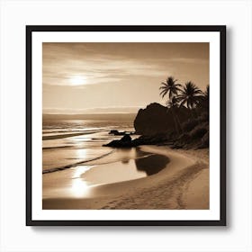 Sunset On The Beach 856 Art Print