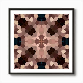 Brown Mosaic Pattern Art Print