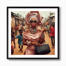 A confident African woman Art Print