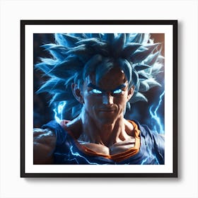 Goku Super Saiyan Blue Art Print