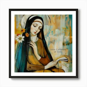 St Catherine of Siena Dominican Catholic Christian Saint Art Print