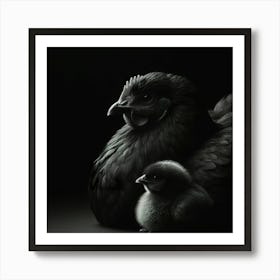 Hen And Chick Art Print