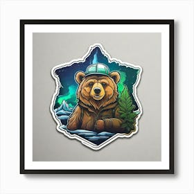 Bear In The Woods 1 Art Print