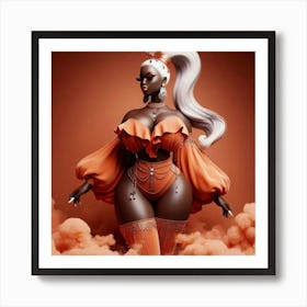 Sexy Black Woman Art Print