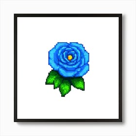 Pixel Rose 10 Art Print