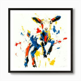 Kid Goat - Baby Goat Plays Art Print