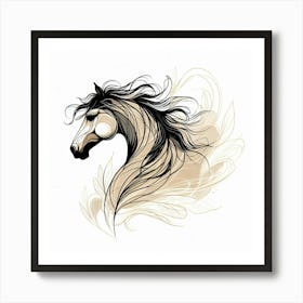 Creative Horse Beauty Illustration Nr 167 Art Print